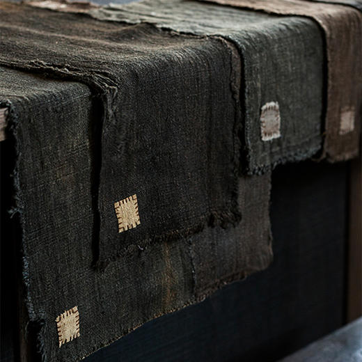 手工茶席 复古桌垫隔热茶布古朴禅意 商品图2