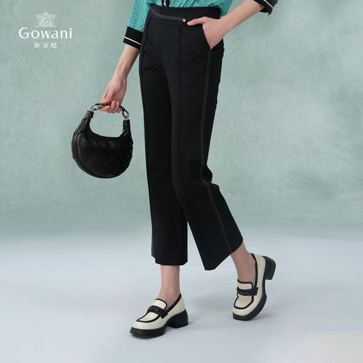 乔万尼休闲舒适直筒微喇长裤休闲裤显瘦EI2F853 商品图3