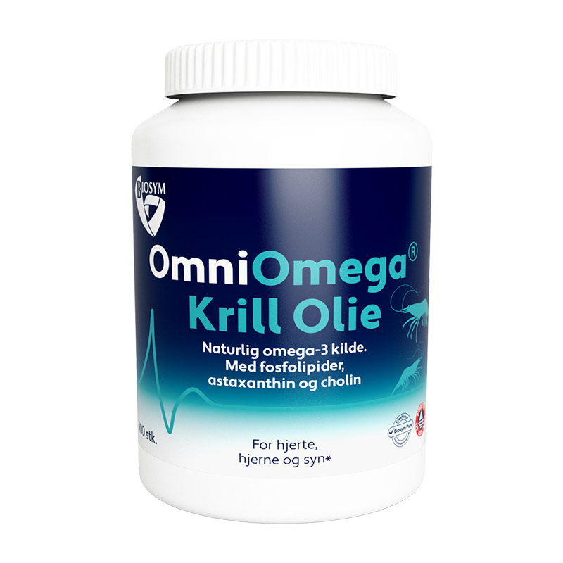 [丹麦]Biosym OmniOmega磷虾油100粒. Biosym OmniOmega Krill Olie 100 kaps.