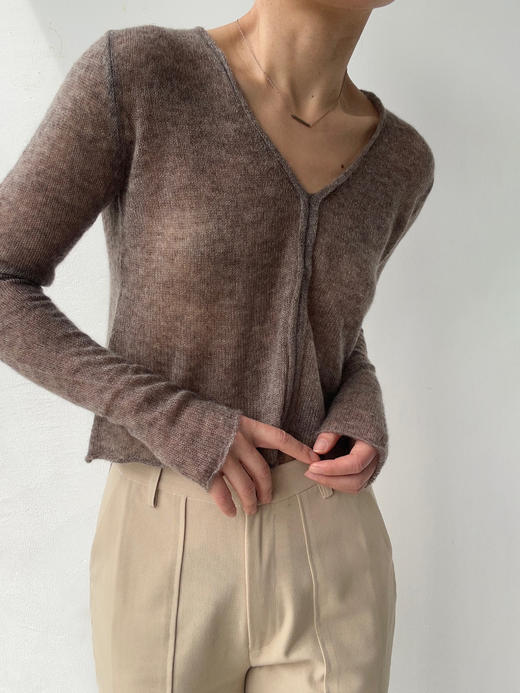 TU｜C05AW24-KW03 领带超轻套头针织上衣 [ 黑BK00 / 白WT00 / 棕BR00 ] 商品图14