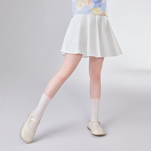 笛莎Deesha 童装女童半身裙2025夏新款女童基础搭配百褶半裙 商品图1