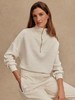 Varley - Hawley Half Zip Sweat - Ivory Marl - 女装 - 半拉链卫衣 - 象牙白灰色 商品缩略图3
