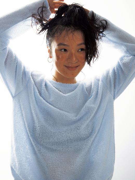 CryingCenter 雪花绒可收下摆长袖T恤 哭喊中心 商品图4