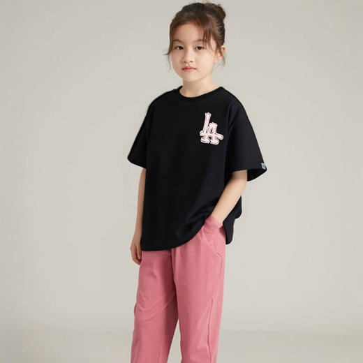 【单拍不发货，加购3件立减为79元】LA&WP联名款宽松休闲风T恤 儿童款 经典百搭 多款可选 商品图5