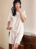 （小眠专属）KEMU蚕养家居服 | 经典的夏季短袖短裤造型，搭配袖边绣花点缀，小小设计感，居家舒适度upupup 商品缩略图0