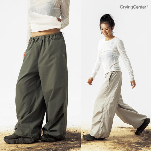 CryingCenter 细腰抽绳版空气裤-小logo版 哭喊中心 商品图0