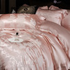 自然醒千帧锦丝缎提花镂空纯色四件套高端真丝棉贡缎别墅风凉感冰丝滑床上用品KY 商品缩略图0