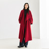 IC 秋冬红色轻奢大翻领长款双面呢大衣女新款高级感毛呢外套 商品缩略图1