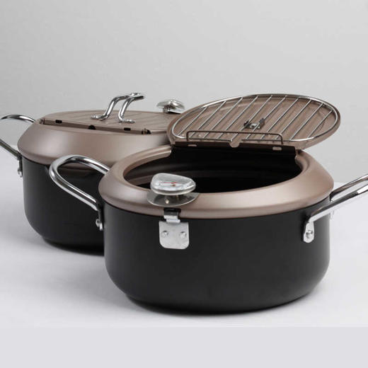 日本进口TAMAHASHI食彩亭带锅盖的天妇罗锅20厘米 商品图2