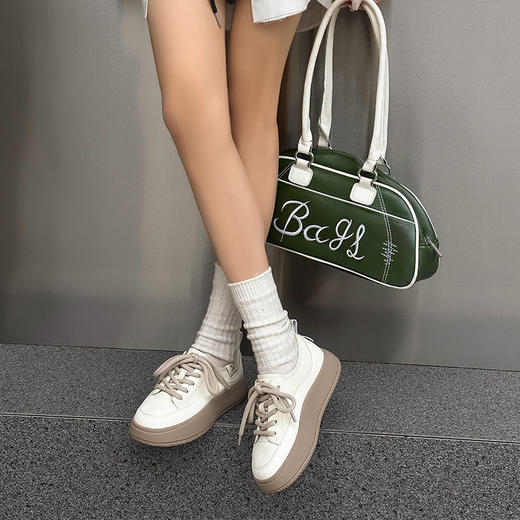 经典鲨2025年春季新品专柜同款时尚系带舒适平底休闲鞋子女KW160-517051 商品图1