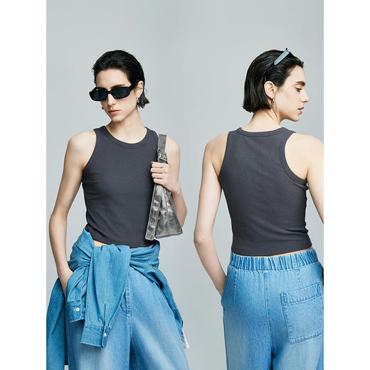 棉仓363603002-初棉沁凉美形小圆领美背打底 商品图0