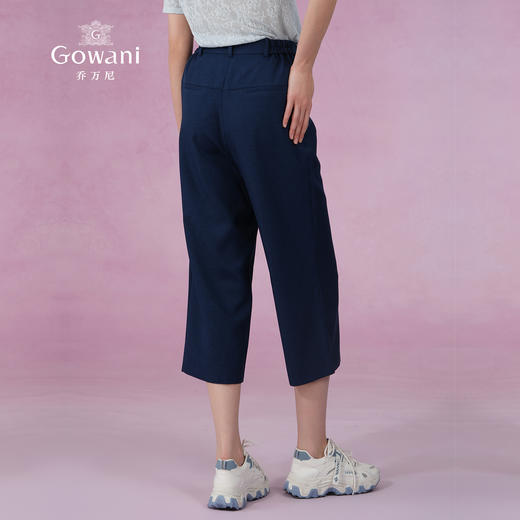 乔万尼裤子女夏季新款宽松休闲裤九分直筒阔腿裤ES2F141 商品图4