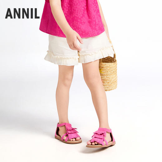 【实体店同款】女童全腰梭织短裤夏季新款安奈儿童装XG526701 商品图2