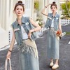 时尚牛仔，马甲裙子两件套装HR-AQHUI66632 商品缩略图1