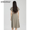 oldcolour夏季新款设计感小众高腰A字中长款短袖连衣裙Q281005A1 商品缩略图4