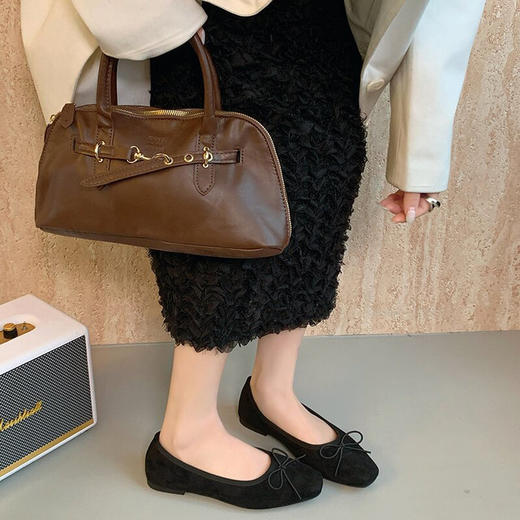 【灵动且浪漫 慵懒且知性】凯撒KAISER法式蝴蝶结复古方头芭蕾舞蹈鞋 舒适好穿  养眼百搭 八色可选（KS1208） 商品图8