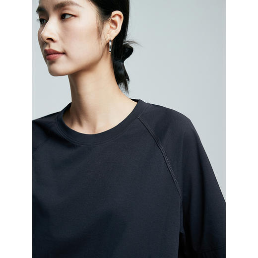 棉仓363601029-初棉休闲吸湿排汗棉感舒适插肩袖短袖T恤 商品图2