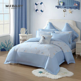 【春上新】10楼 梦洁宝贝 四件套 棉莱赛尔印花三/四件套--蓝色美人鱼 吊牌价999-1299元  活动价699-899元