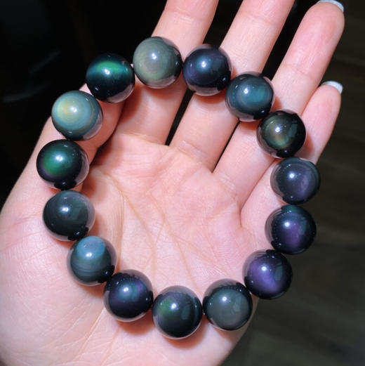 [ 绮炫 ]  彩虹眼黑曜石手串 商品图2