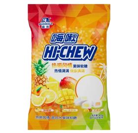 森永嗨啾热带风情混合味软糖(芒果味，菠萝味，鲜橙味）80g/袋