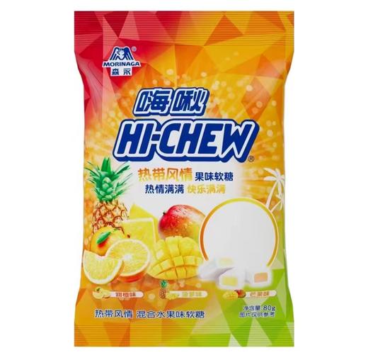 森永嗨啾热带风情混合味软糖(芒果味，菠萝味，鲜橙味）80g/袋 商品图0