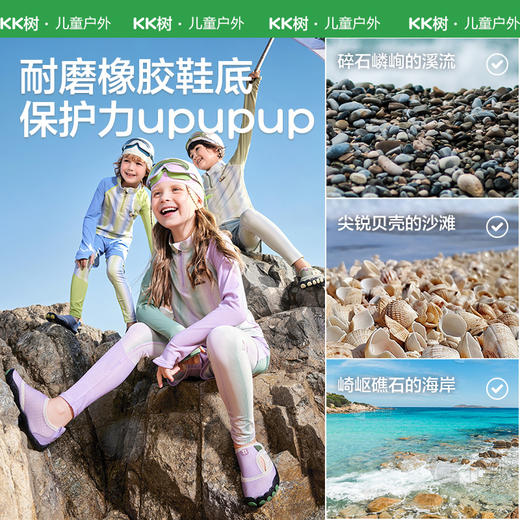 KK树儿童溯溪鞋夏季男童女孩户外涉水鞋速干透气防滑包头沙滩鞋椰椰小岛溯溪鞋 商品图3