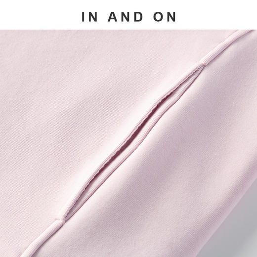 55180  IN AND ON  城市假日 精梳棉休闲半拉链连帽卫衣   商品图5