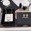 CHANEL香奈儿白结吊c耳钉/项链（XTY） 商品缩略图0