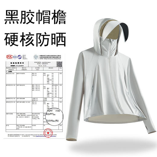 冰丝防晒衣女夏季户外运动薄款冰感防晒服披肩短外套斗篷皮肤衣9002-CC 商品图3