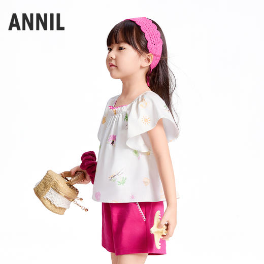 【实体店同款】女童短袖衬衣夏季新款安奈儿童装XG521710 商品图1