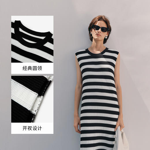 【商场同款】麦檬莫代尔亚麻混纺针织连衣裙5F4192381 商品图3