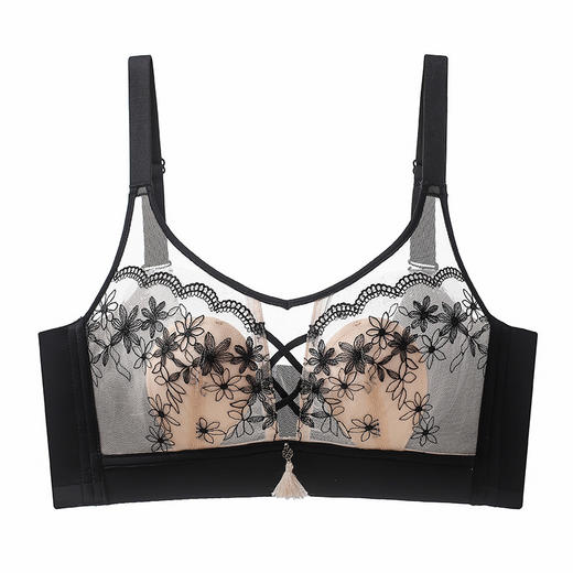 【国风感❗超薄透气兔耳朵内衣】自然上托胸型，轻松穿出深V聚拢，触感柔和不扎肤皮肤，文胸收副乳调整型蕾丝胸罩内衣QQ 商品图6