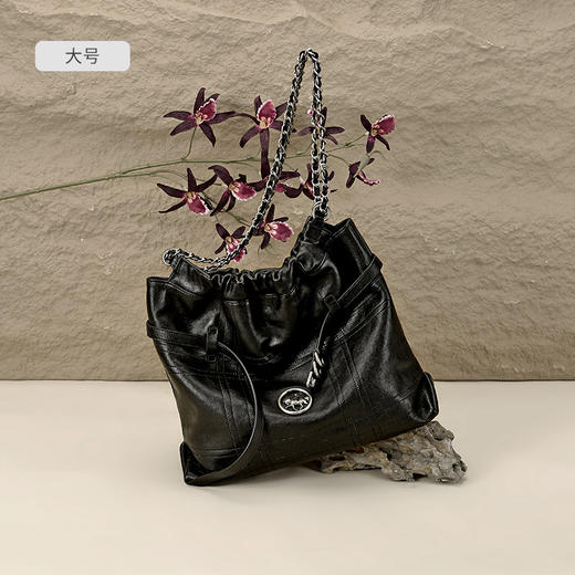 Why女包小众设计垃圾袋包慵懒风菱格流浪包高级感大容量链条包YA5372 商品图5