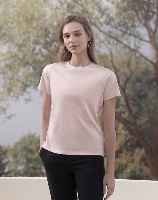 佐丹奴女装25年新款液氨纯棉短袖T恤衫05325217 商品图6