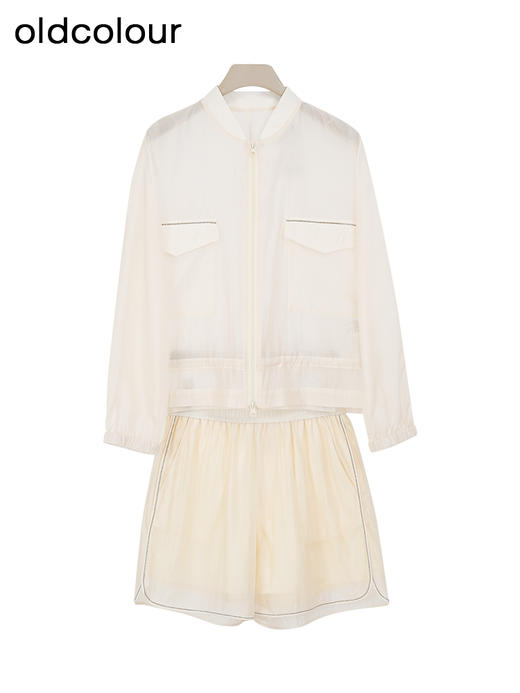 oldcolour夏季新款小清新简约气质休闲宽松防晒套装女Q221401A1 商品图2