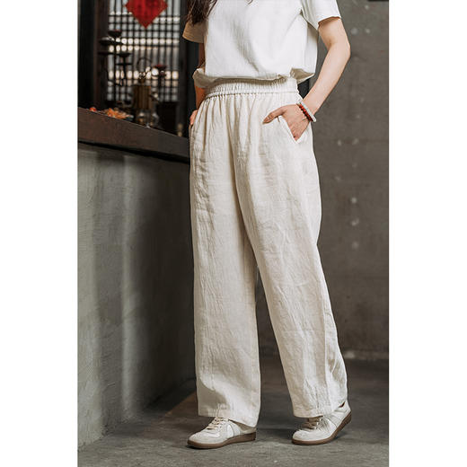 牧衣游原创 刺绣汉麻棉裤子夏 限量福利款 轻麻拾忆不支持会员折 商品图3