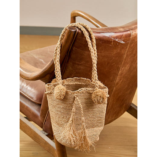 牧衣游 天然拉菲草包包百搭文艺风 云砚【不支持会员折】 商品图1