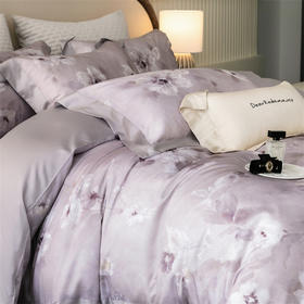 自然醒60支奥地利进口LF级天丝印花四件套100%莱赛尔床单被套枕套床上用品夏季金太阳套件礼盒装KY