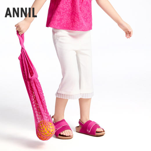 【实体店同款】女童全腰七分针织裤夏季新款安奈儿童装XG526702 商品图1