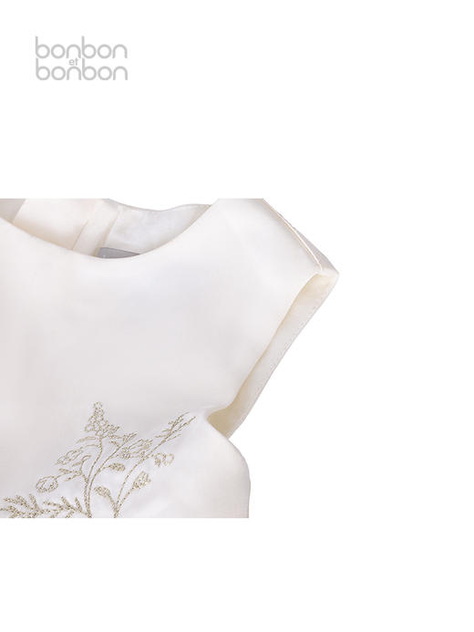 绣花缎面礼服裙 商品图2