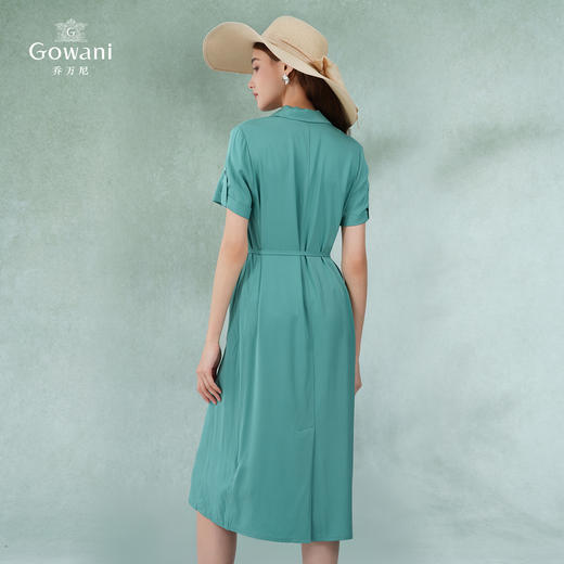 乔万尼真丝v领连衣裙夏季气质休闲桑蚕丝EI2E879 商品图4