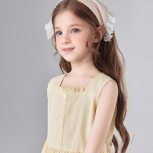 笛莎Deesha 童装女童连衣裙2025夏新款女童无袖度假风背心裙 商品图3