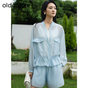 oldcolour夏季新款小清新简约气质休闲宽松防晒套装女Q221401A1