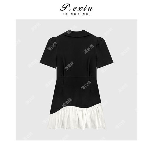 04-3潘依绣丁丁宠粉法式高级感西装拼接连衣裙M8693 商品图2