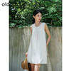 oldcolour夏季新款设计感小众简约气质宽松无袖连衣裙女Q251001A1 商品缩略图0