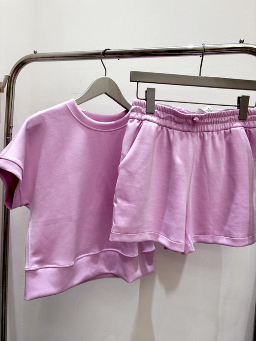 哈瓦塔砂洗（宽松）圆领宽松运落肩短袖H350101+宽松高腰运动短裤H351104 商品图10