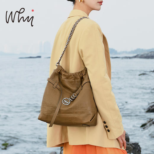 Why女包小众设计垃圾袋包慵懒风菱格流浪包高级感大容量链条包YA5372 商品图6