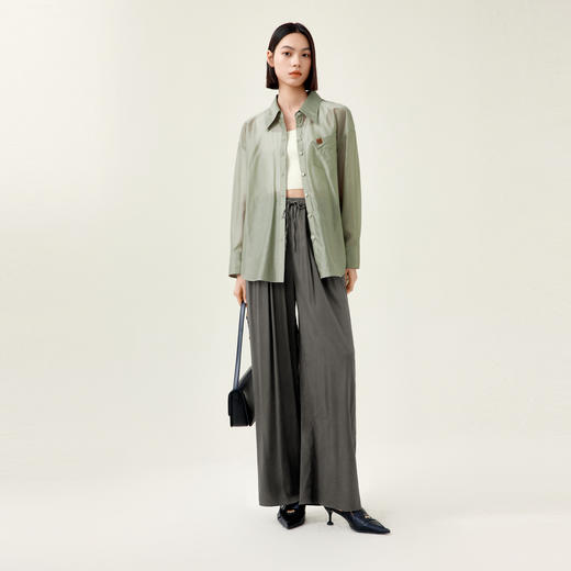 【商场同款】伊芙丽莱赛尔轻透舒肤衬衫1F6121041 商品图1