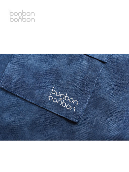 扎染廓形大口袋衬衫短裤套装 商品图4