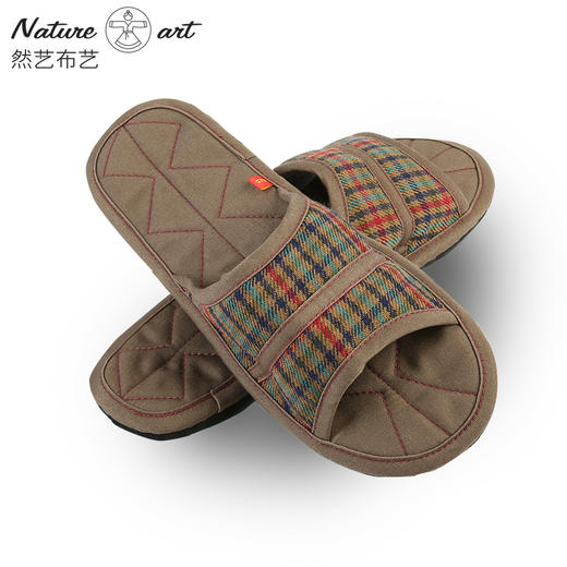 手工千层底超静音软底布艺拖鞋 男款 商品图6